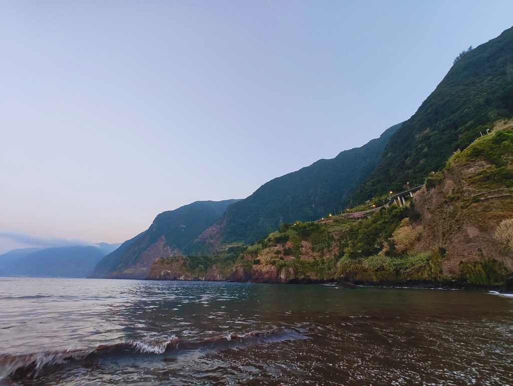 One of the few sandy beaches on Madeira Island, Seixal Beach with it's striking black sand and volcanic landscape.