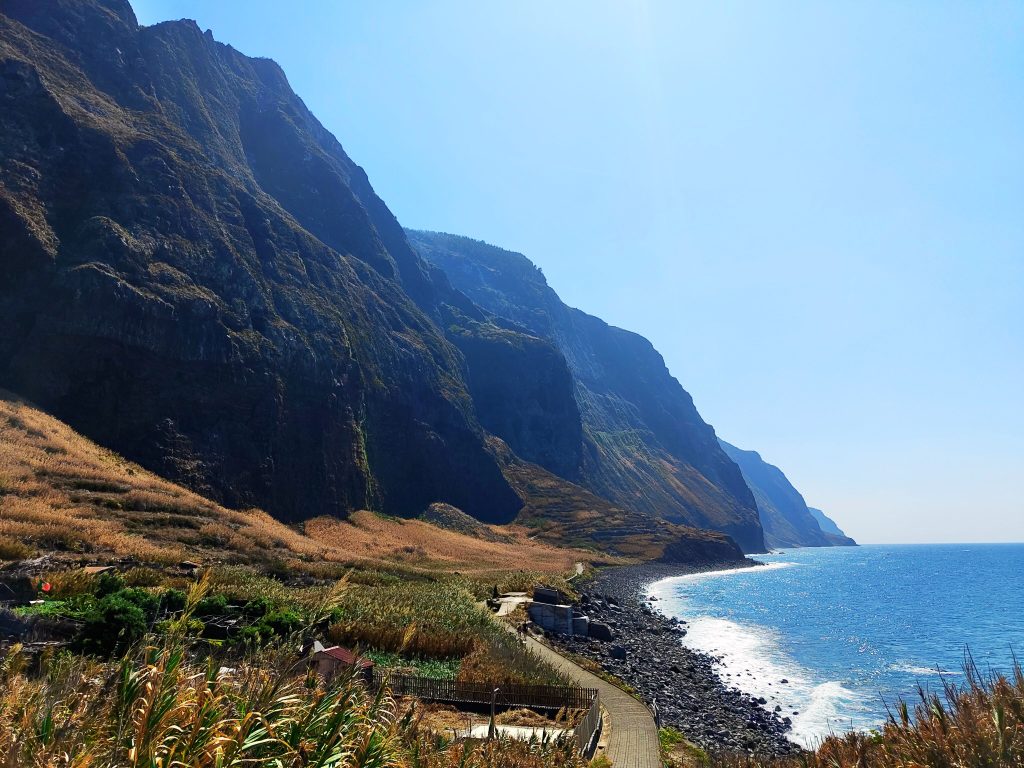 View of Fajã da Quebrada Nova, Madeira