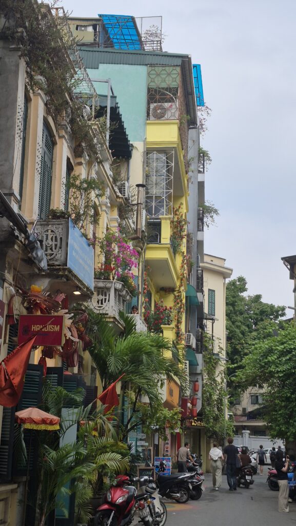 One of the most beautiful narrow streets from Hanoi that leads to St Joseph Cathedral on the 2 Week Vietnam Itinerary.